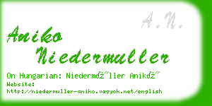 aniko niedermuller business card